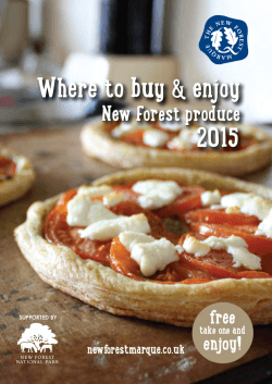 Local Produce Guide - New Forest National Park Authority