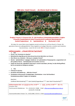 800 Jahre Stadt Friesach - die Ã¤lteste Stadt in KÃ¤rnten