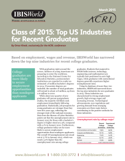 Class of 2015: Top US Industries for Recent Graduates