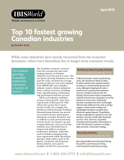 PDF of Top 10 Fastest Growing Canadian Industries