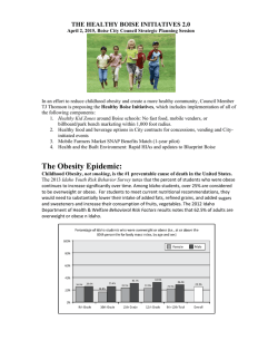 The Obesity Epidemic: