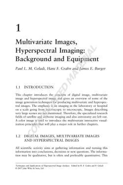 Multivariate Images, Hyperspectral Imaging: Background and