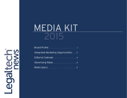 MEDIA KIT 2015 - ALM Media Kit