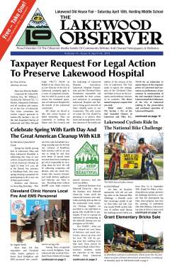 Taxpayer Request For Legal Action To Preserve Lakewood Hospital