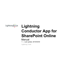 Lightning Conductor App for SharePoint Online