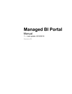 Managed BI Portal