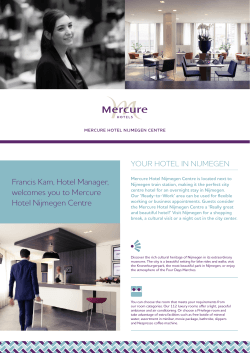 Francis Kam, Hotel Manager, welcomes you to Mercure Hotel