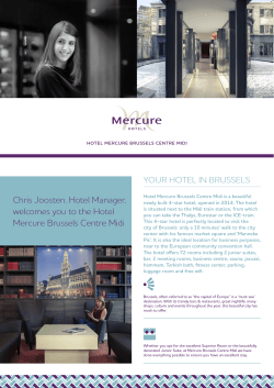 Chris Joosten, Hotel Manager, welcomes you to the Hotel Mercure