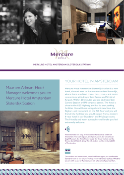 Maarten Arlman, Hotel Manager, welcomes you to Mercure Hotel