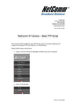 NetComm IP Camera â Basic FTP Script