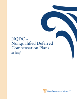 Nonqualified Deferred Compensation Plans
