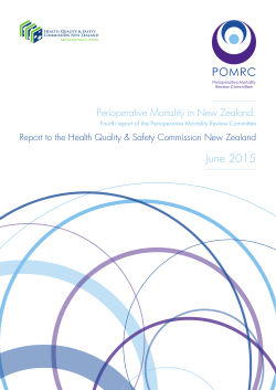 report by the Perioperative Mortality Review Committee (POMRC)