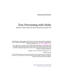 Text Processing with Ruby