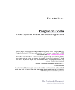 Pragmatic Scala - The Pragmatic Bookshelf
