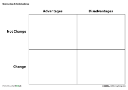 Not Change Change Advantages Disadvantages