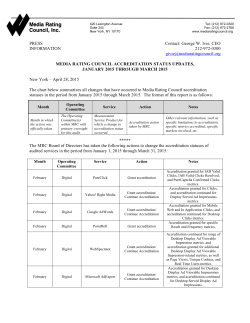 April 2015 release - Media Rating Council