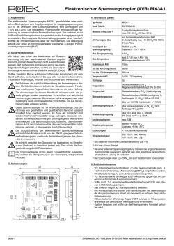 Elektronischer Spannungsregler (AVR) MX341
