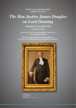 The Hon Justice James Douglas on Lord Denning