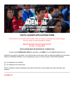 YOUTH LEADER APPLICATION FORM