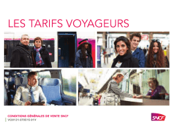 Les Tarifs voyageurs mai 2015