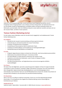 Trainee Fashion Marketing (m/w)