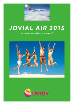 JOVIAL AIR 2015 - Voyages Leroy
