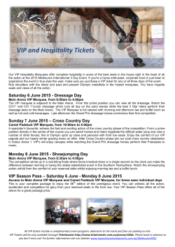 VIP and Hospitality Tickets