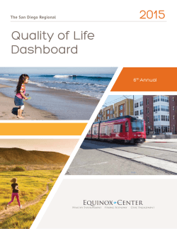 Quality of Life Dashboard 2015