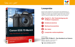 Canon EOS 7D Mark II â Das Handbuch zur Kamera