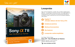 Sony alpha 7II â Das Handbuch zur Kamera