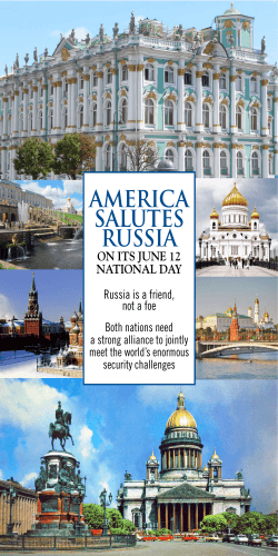 AMERICA SALUTES RUSSIA On Its June 12 natIOnal Day