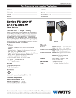 Series FS-200-W and FS-204-W