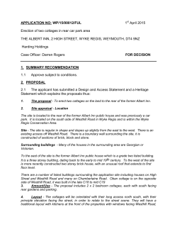 APPLICATION NO: WP/15/00012/FUL 1 April 2015 Erection of two