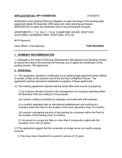 APPLICATION NO: WP/14/00988/OBL 01/04/2015 Modification of an