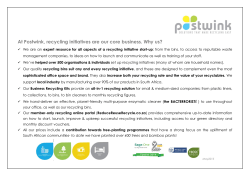 At Postwink, recycling initiatives are our core business. Why us?