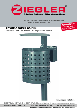 AbfallbehÃ¤lter ASPEN - E. Ziegler Metallbearbeitung AG