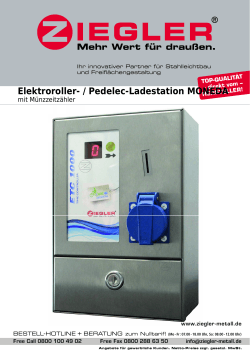 Elektroroller- / Pedelec-Ladestation MONEDA