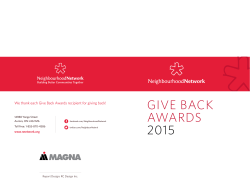 GIVE BACK AWARDS 2015