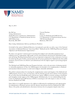 a letter - National Association of Medicaid Directors