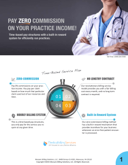 PAY ZERO COMMISSION ON YOUR PRACTICE INCOME!