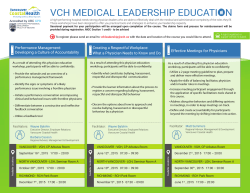 Physician Leadership Education Workshops