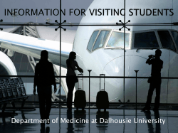 Information for visiting students