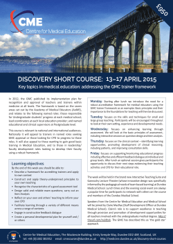 discovery short course: 13â17 april 2015