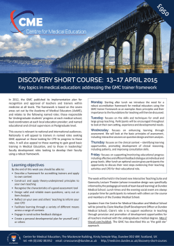 discovery short course: 13&acirc;17 april 2015