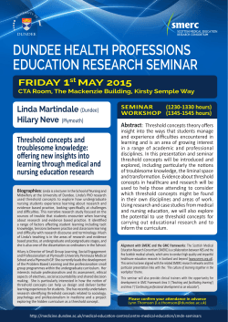 dundee health professions education research seminar