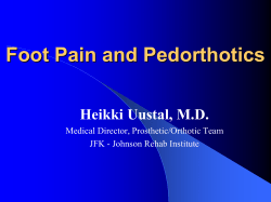 Foot Pain and Pedorthotics