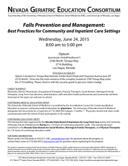 the Falls Prevention and Management event flyer