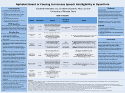 Alphabet board or pausing to increase speech intelligibility in
