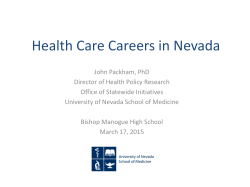 Health Care Careers in Nevada - Presentation at Bishop Manogue