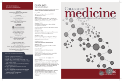 2016 Guide for Applicants - College of Medicine